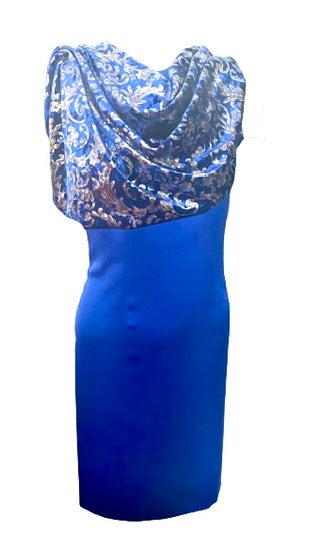 Blue Satin Dress