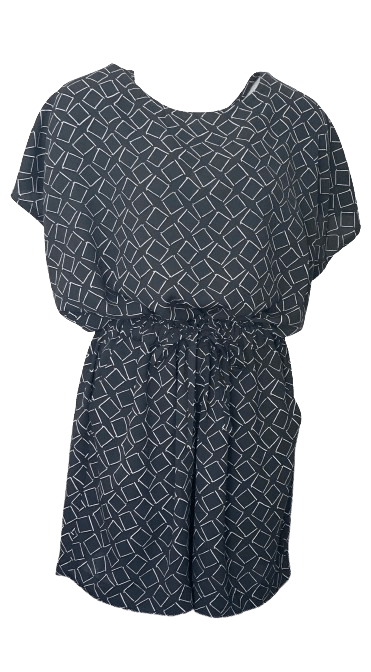 Women batwing sleeve belted short pant  jumpsuit