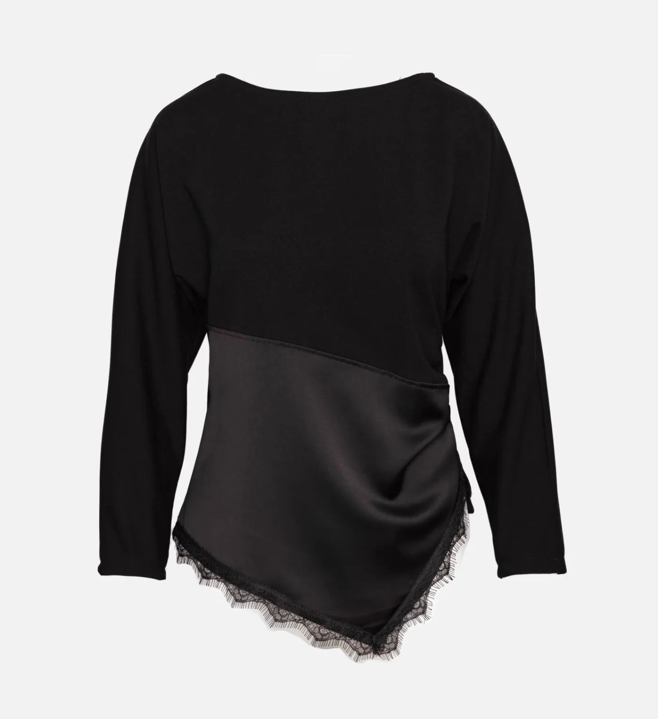 blouse black - satin 737