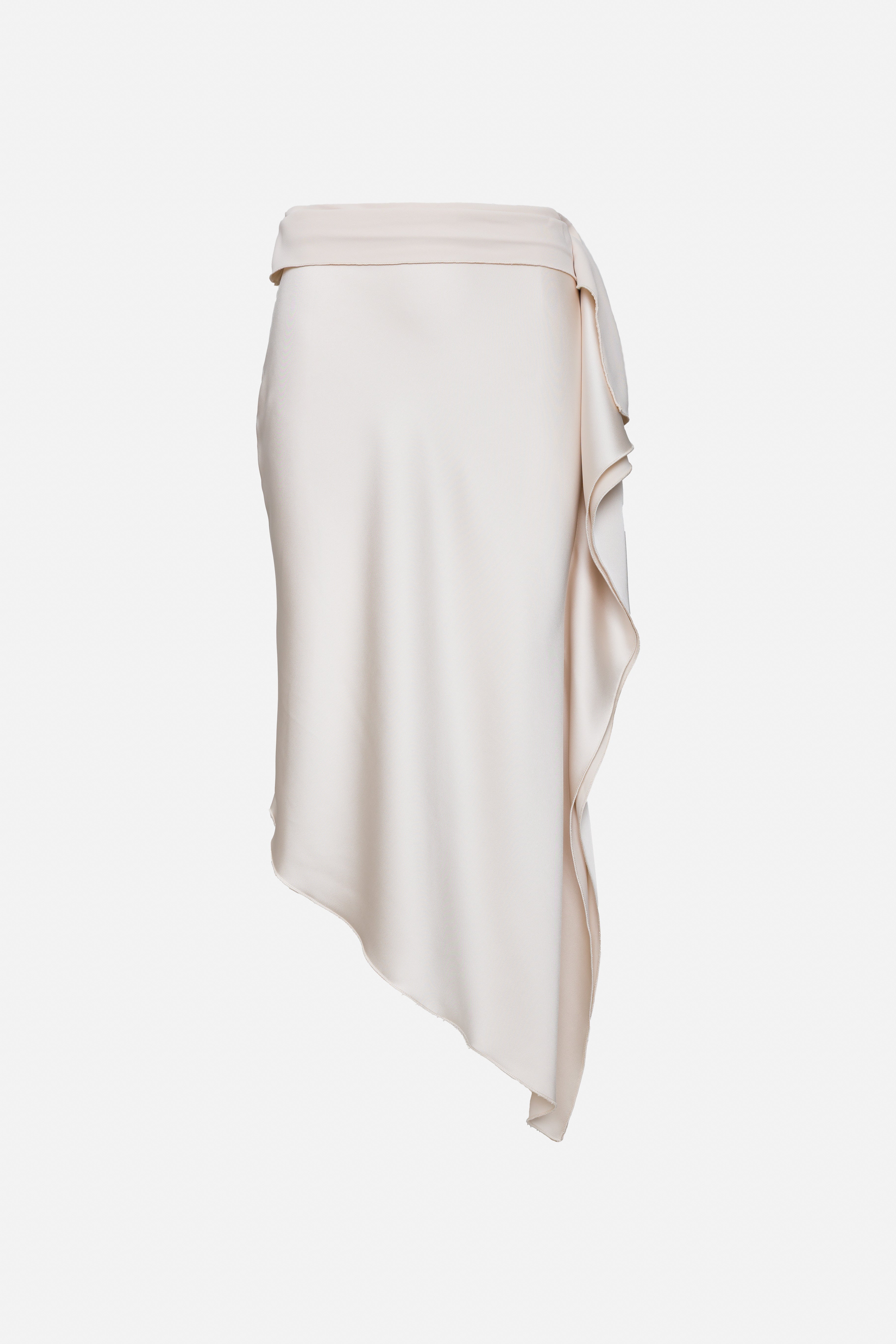 Satin Assemetric  Skirt  830