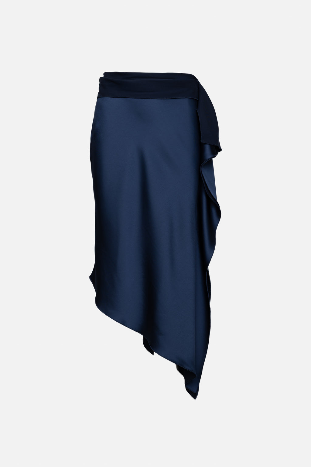 Satin Assemetric  Skirt  830