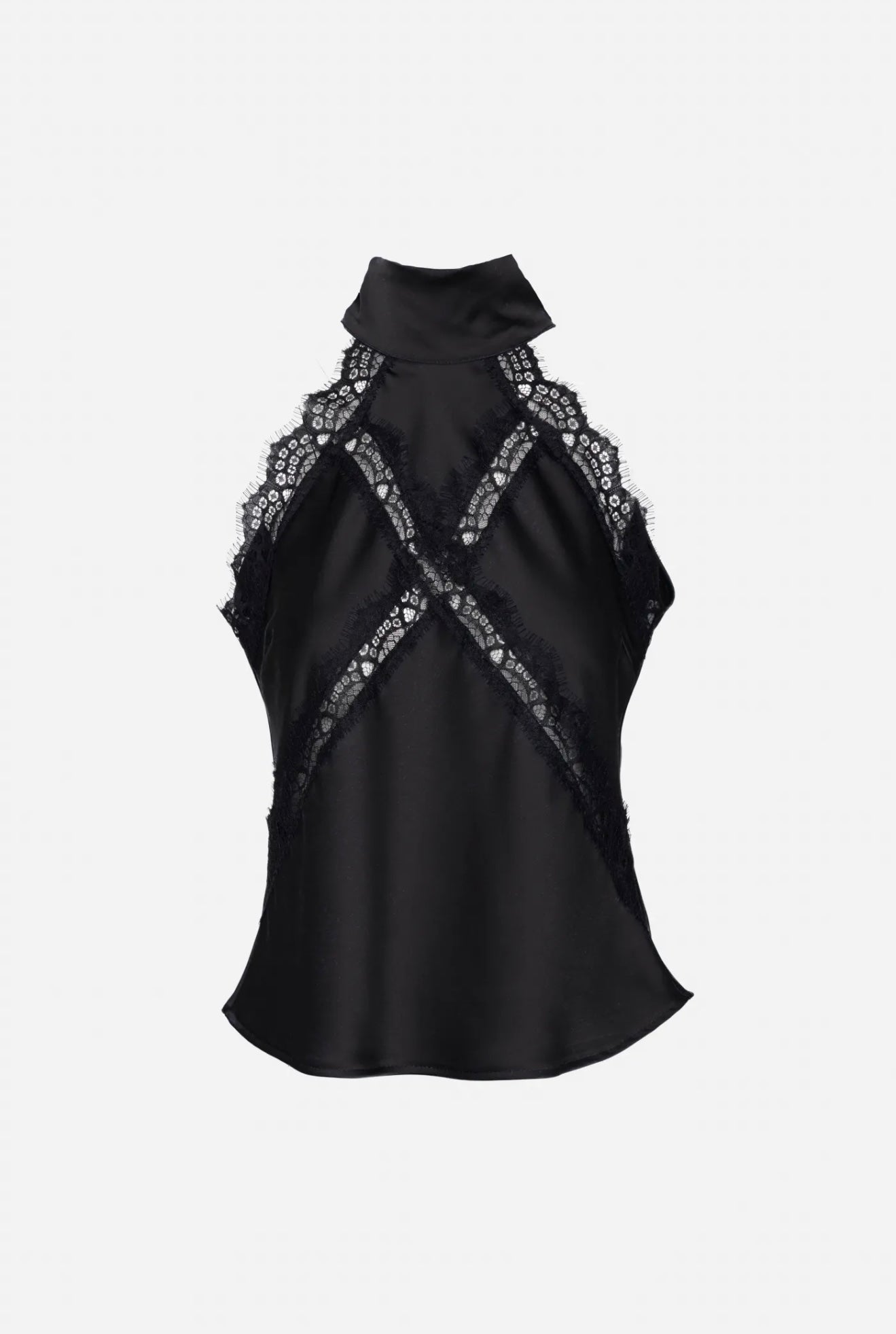 Satin Backless shirt 829