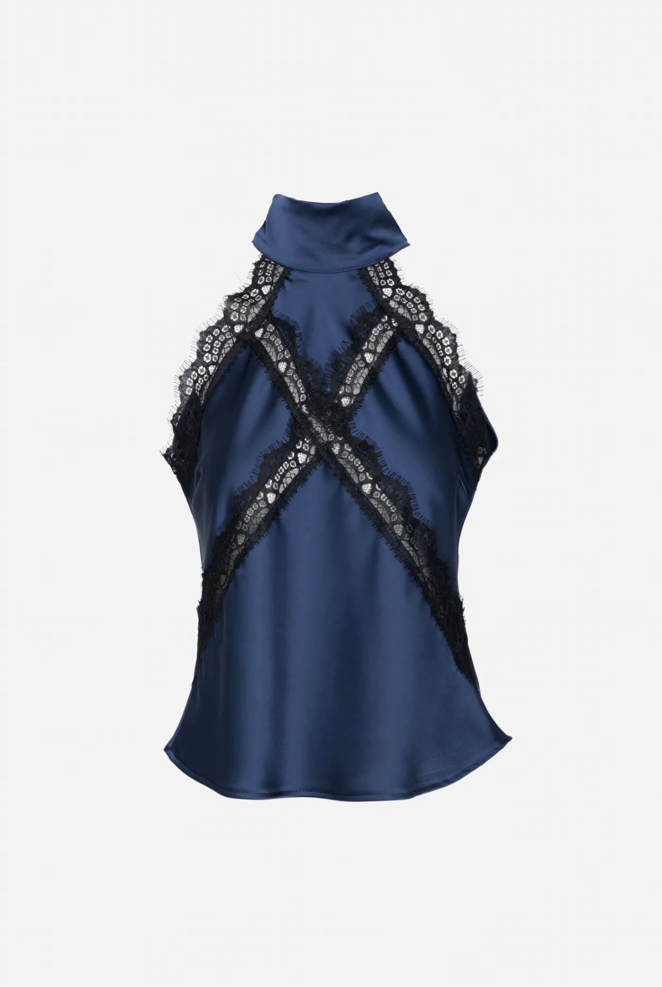 Satin Backless shirt 829