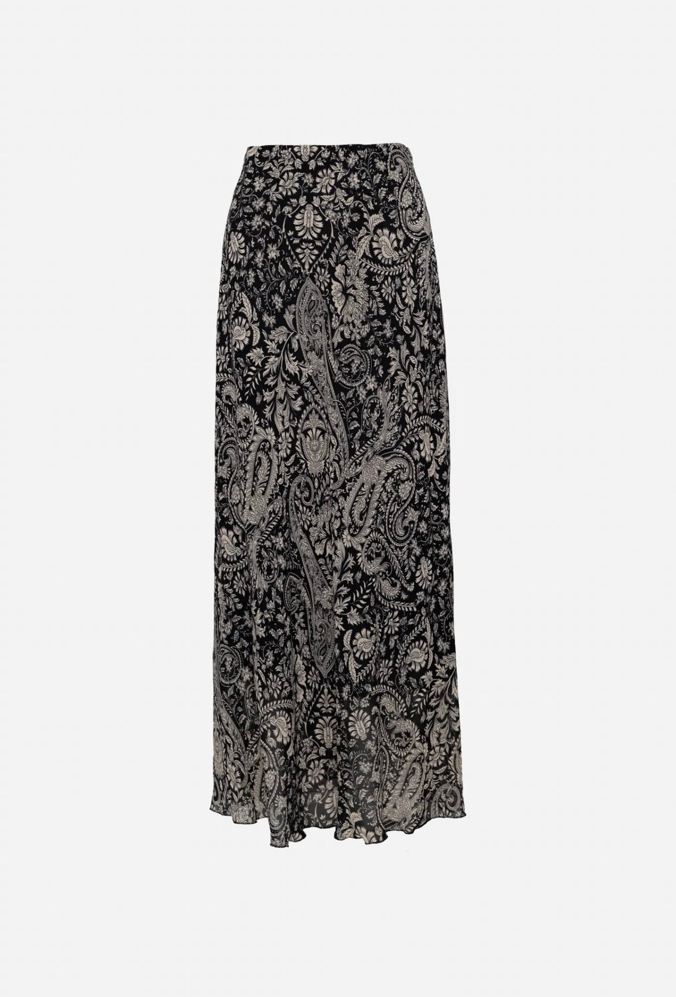 Long black skirt with figures 707