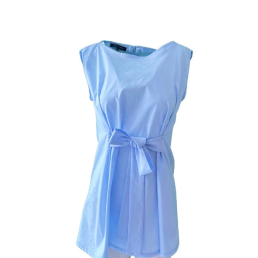 Sleevless baby blue shirt